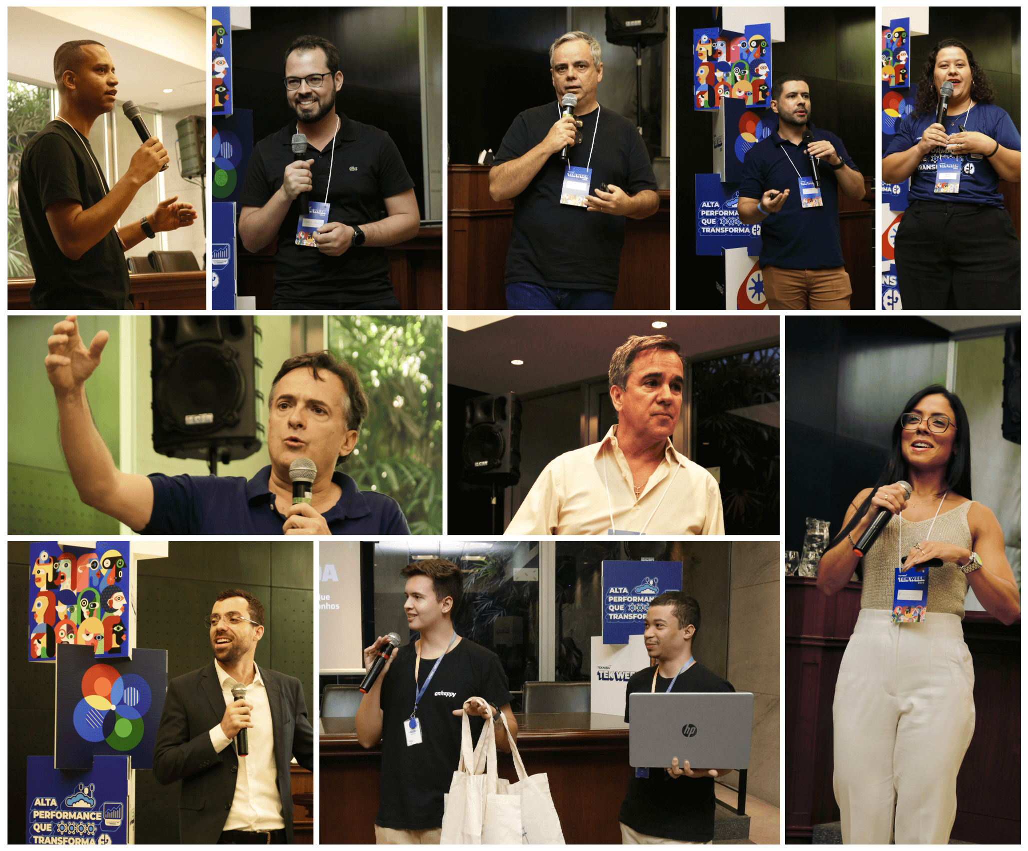 Mosaico com as fotos do Tekweek 2025